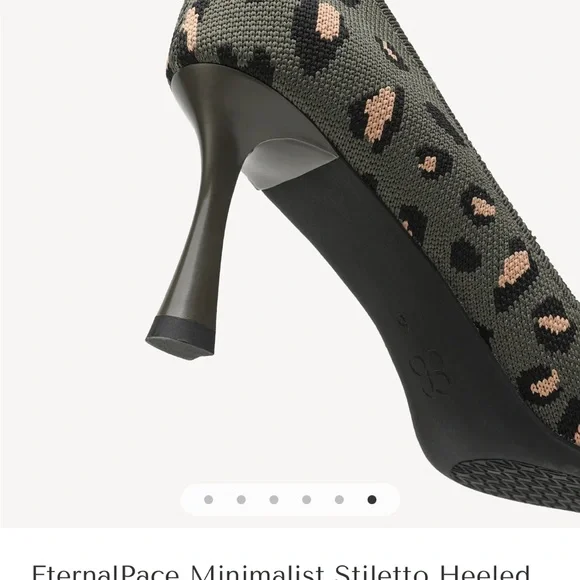 EternalPace Leopard Print Stiletto Heels - Black and Tan - Picture 3 of 5
